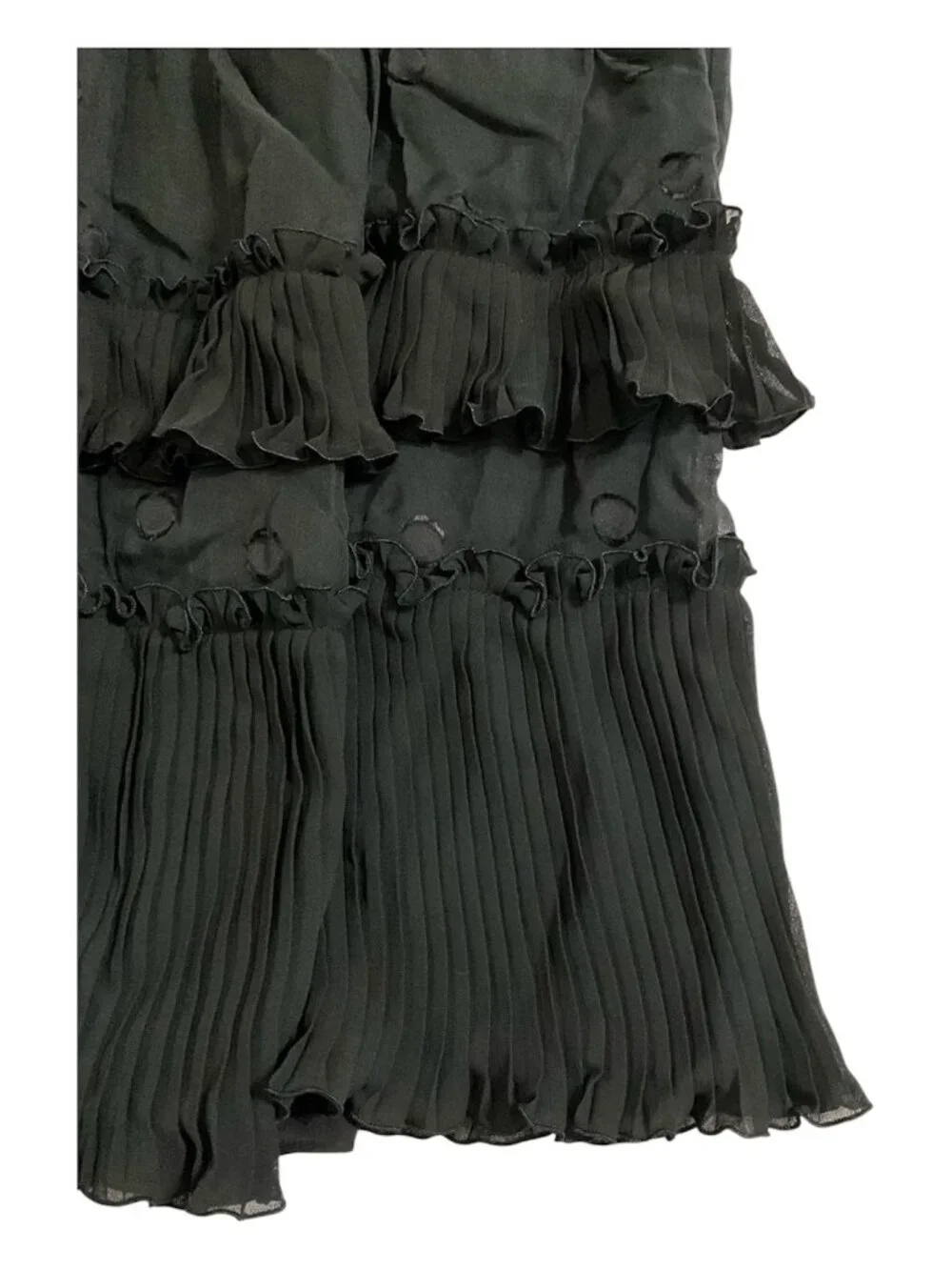 Kate Spade Silk Bakery Dot Devore Black Dress Women’s 2 NWT $498 MSRP - Picture 2 of 9